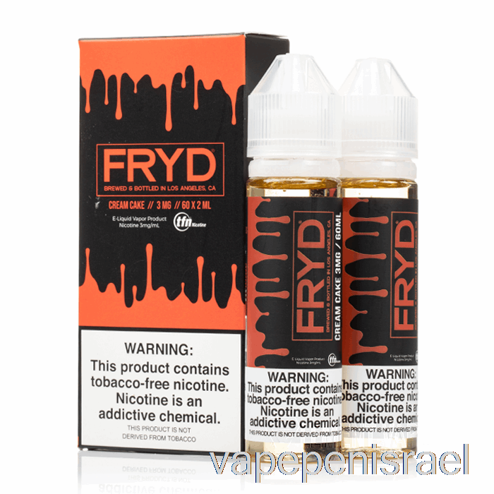 עוגת קרם Vape Israel חד פעמית - Fryd E-liquid - 120 מ"ל 6 מ"ג